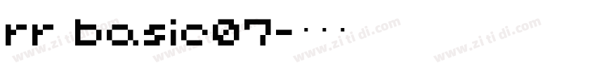 rr basic07字体转换